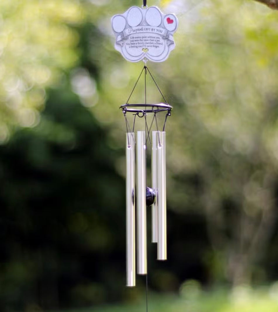 Pawprints Left by You Memorial Windchime