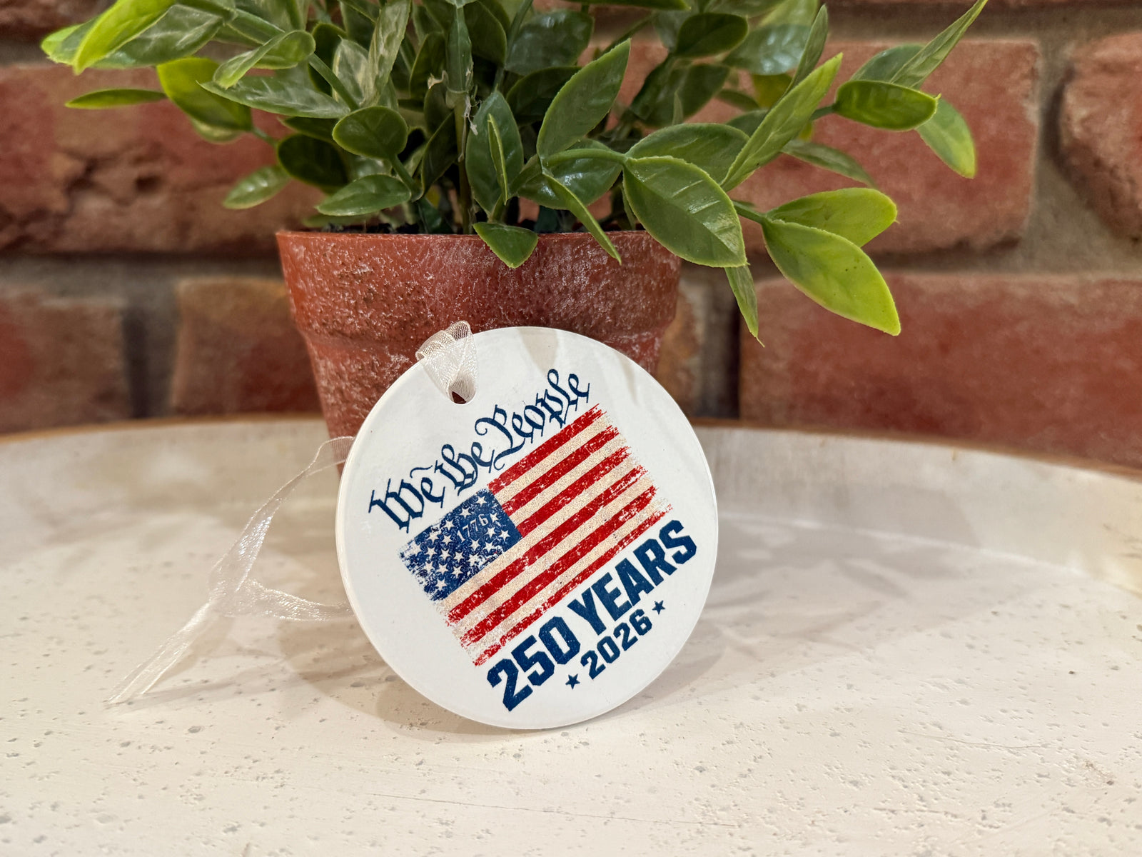 Patriotic We the People 250 Anniversary Ornament