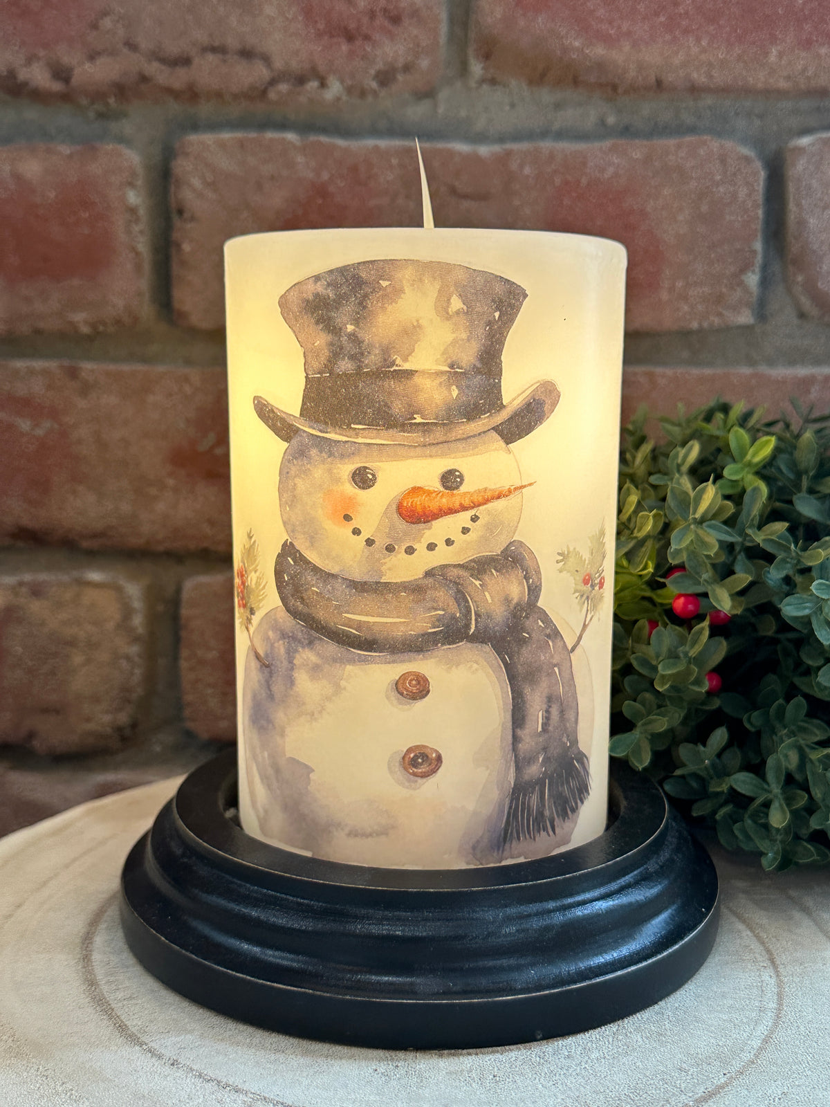 Big Chill Snowman Candle Sleeve