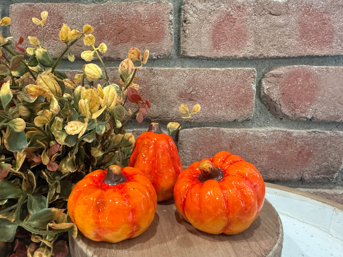 Mini Traditional Pumpkins - 3 Styles