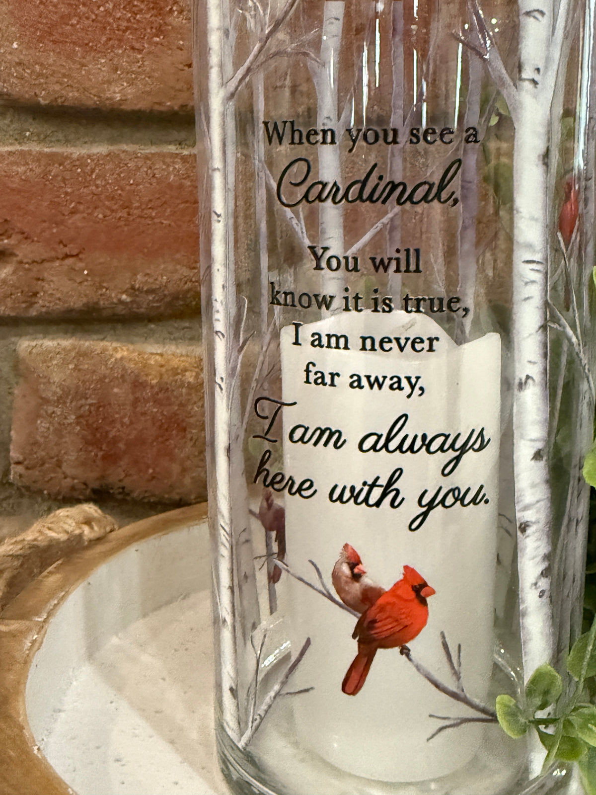 Cardinal Hurricane Candle