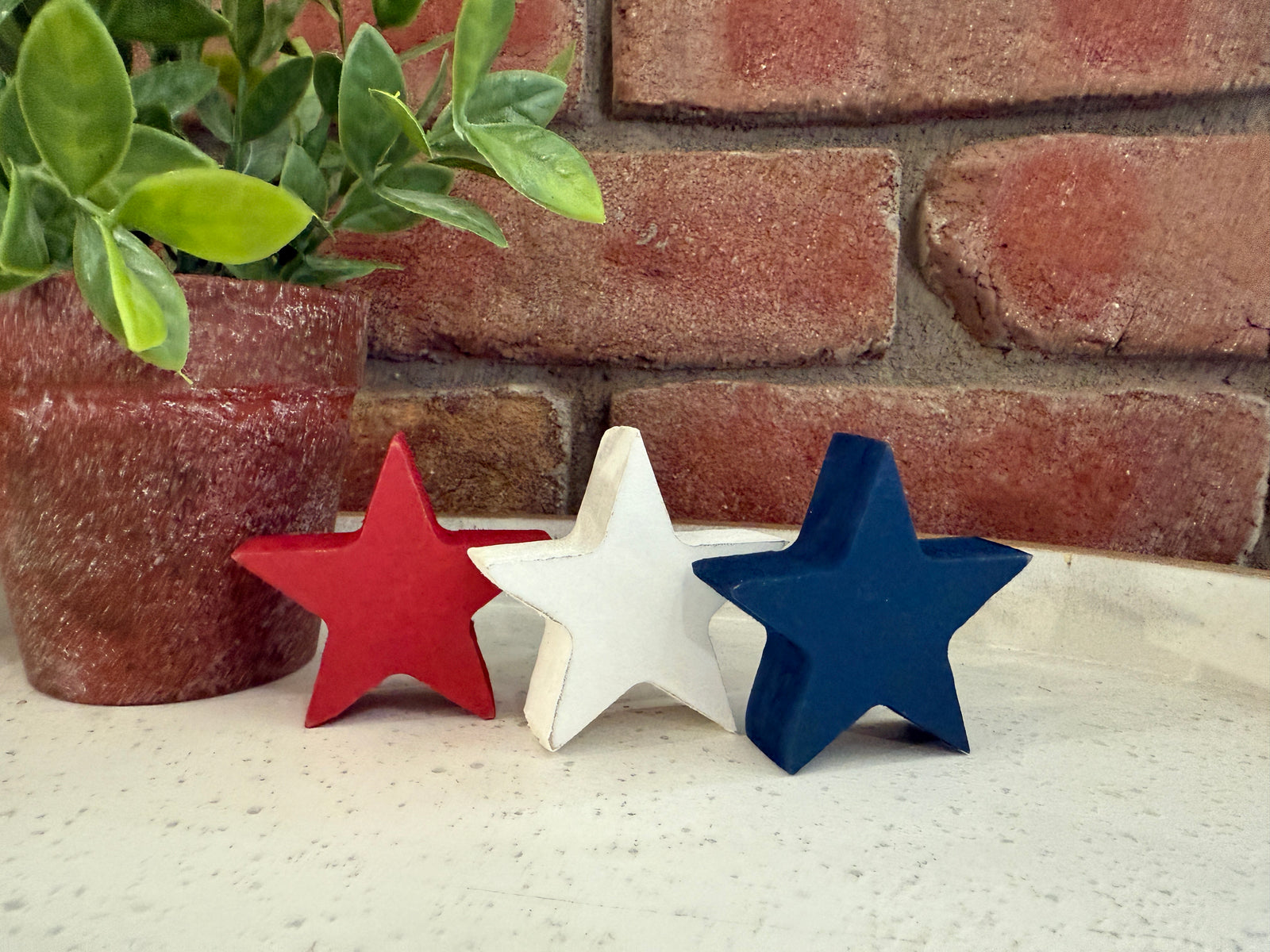 Mini Americana Wood Stars - Set of 3