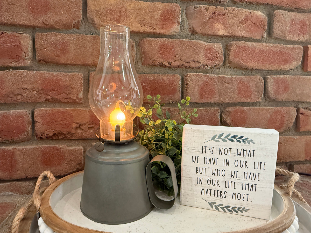 Galvanized Oil Lamp