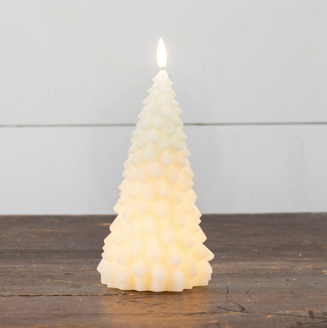 Fir Tree Candle - 9” Cream