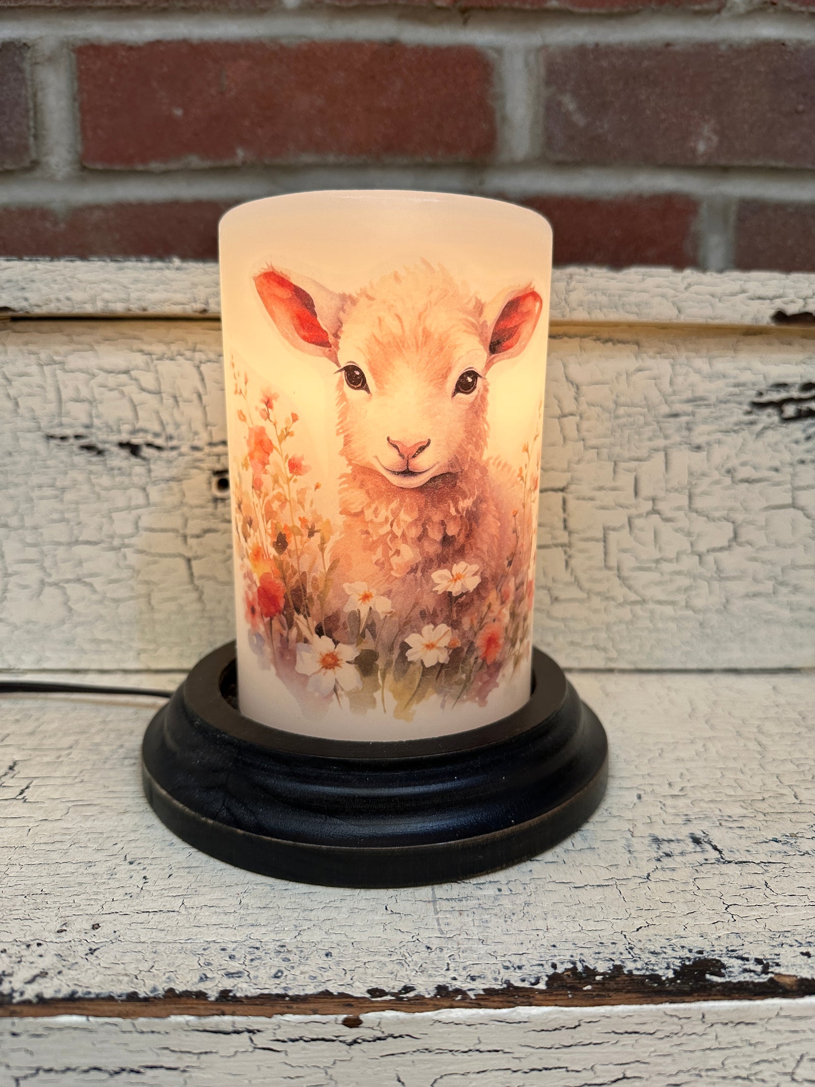 Meadow Flower Lamb Candle Sleeve