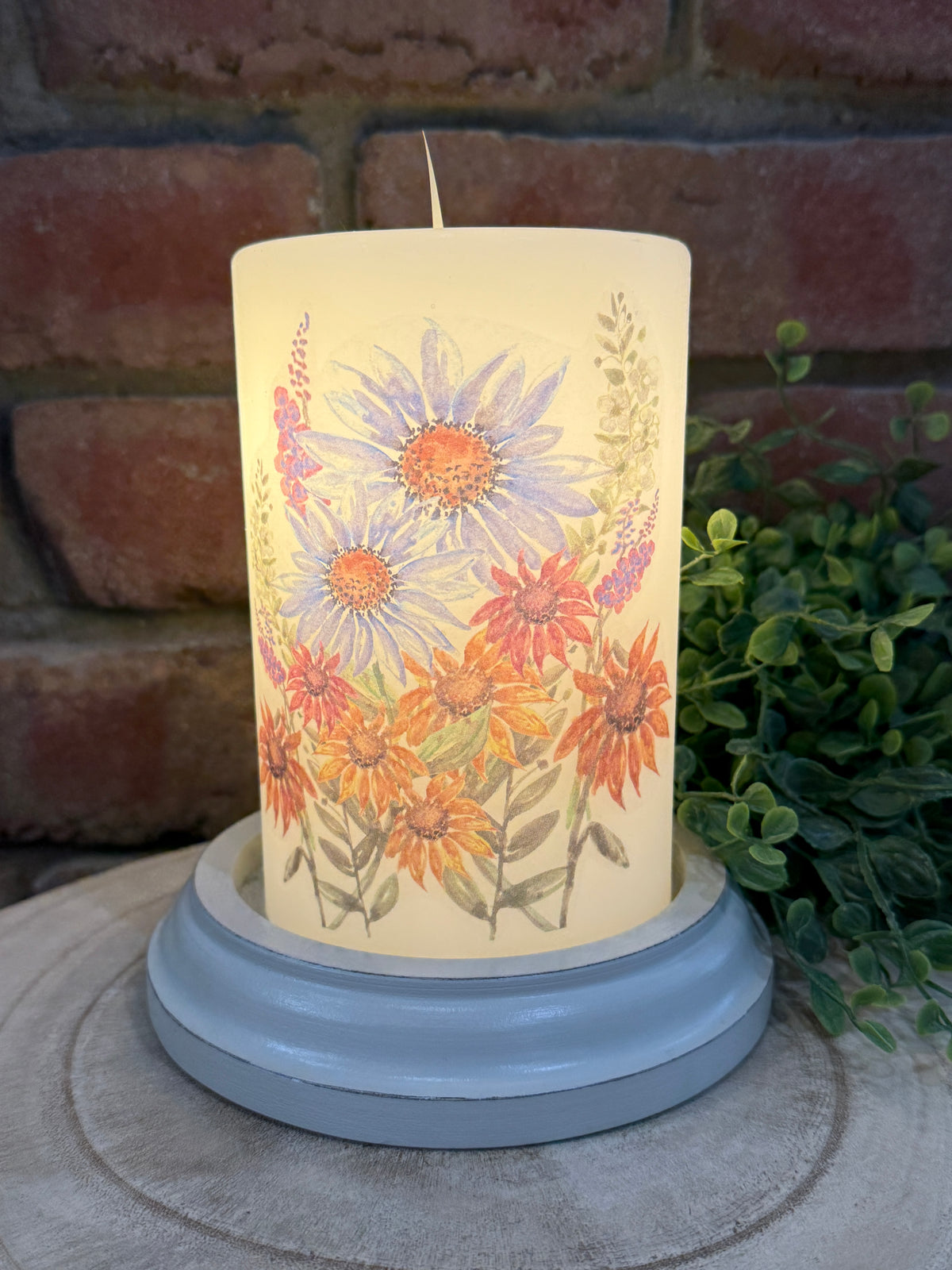 Farmers Market Flowers Candle Sleeve