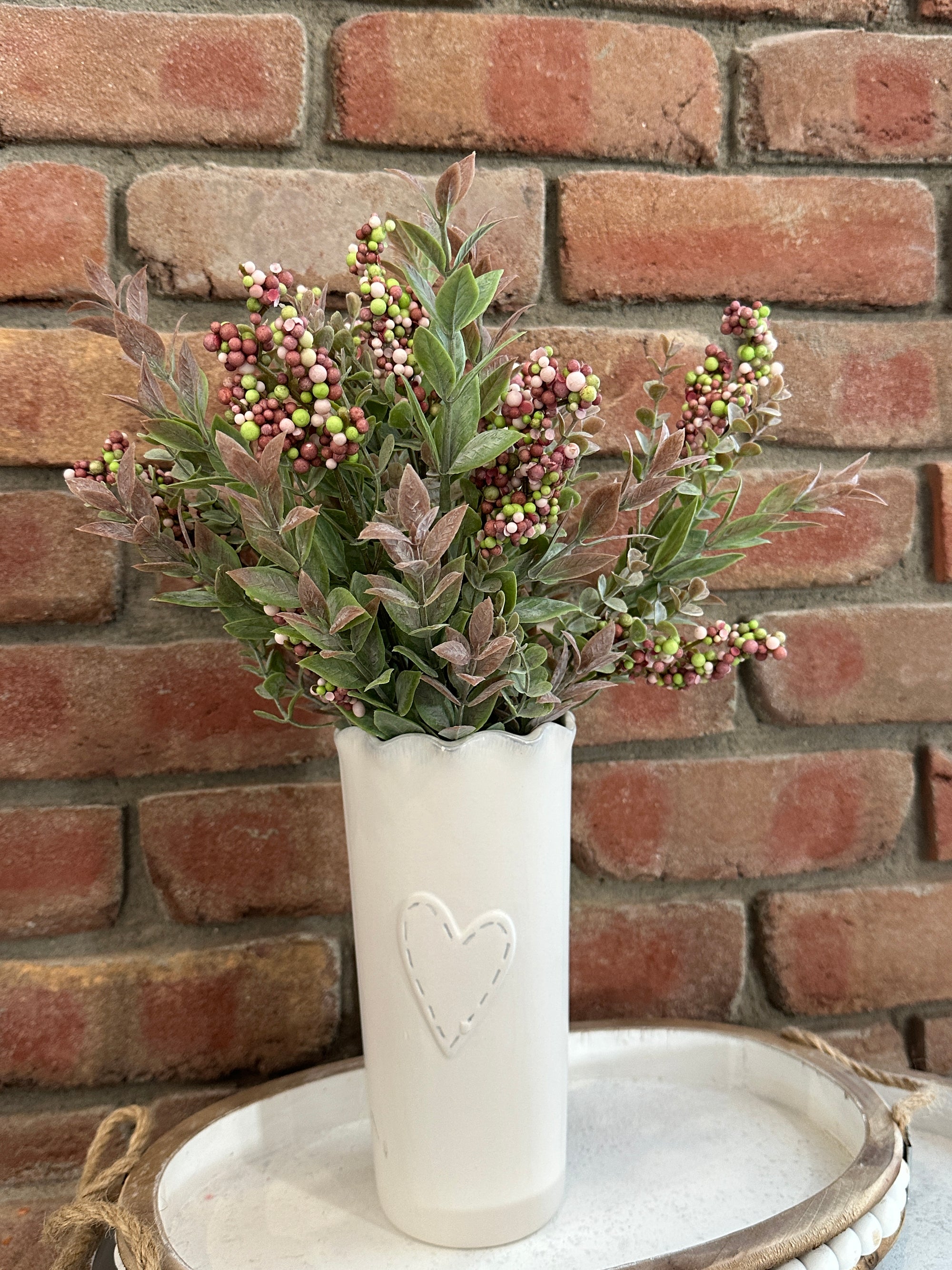 Stitched Heart Vase