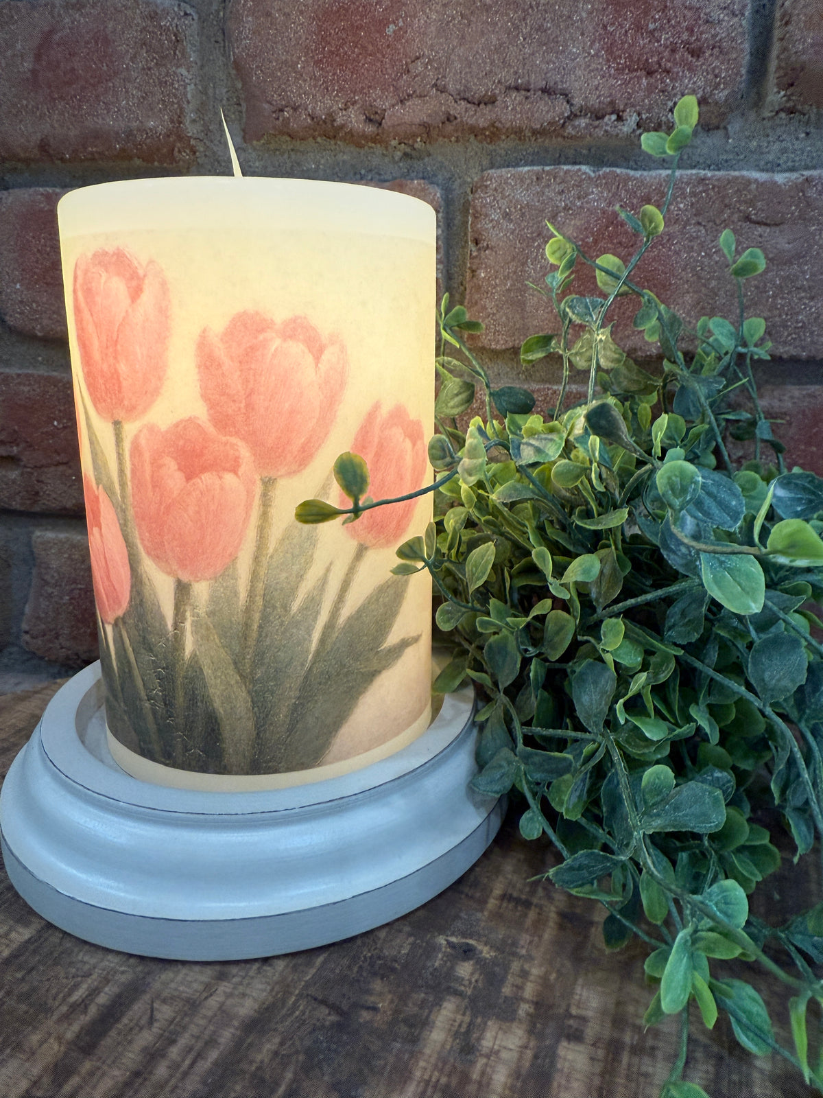 Still Life Tulip Bouquet Candle Sleeve