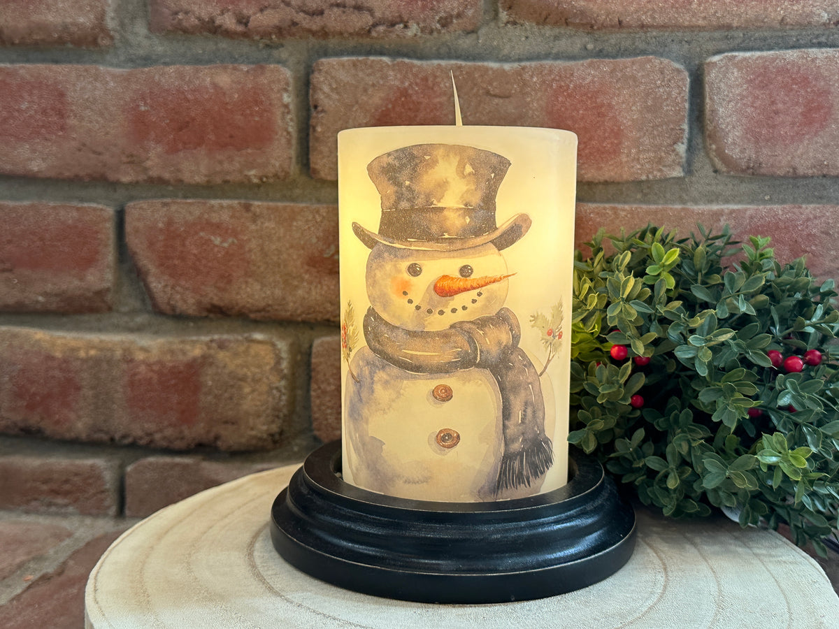 Big Chill Snowman Candle Sleeve