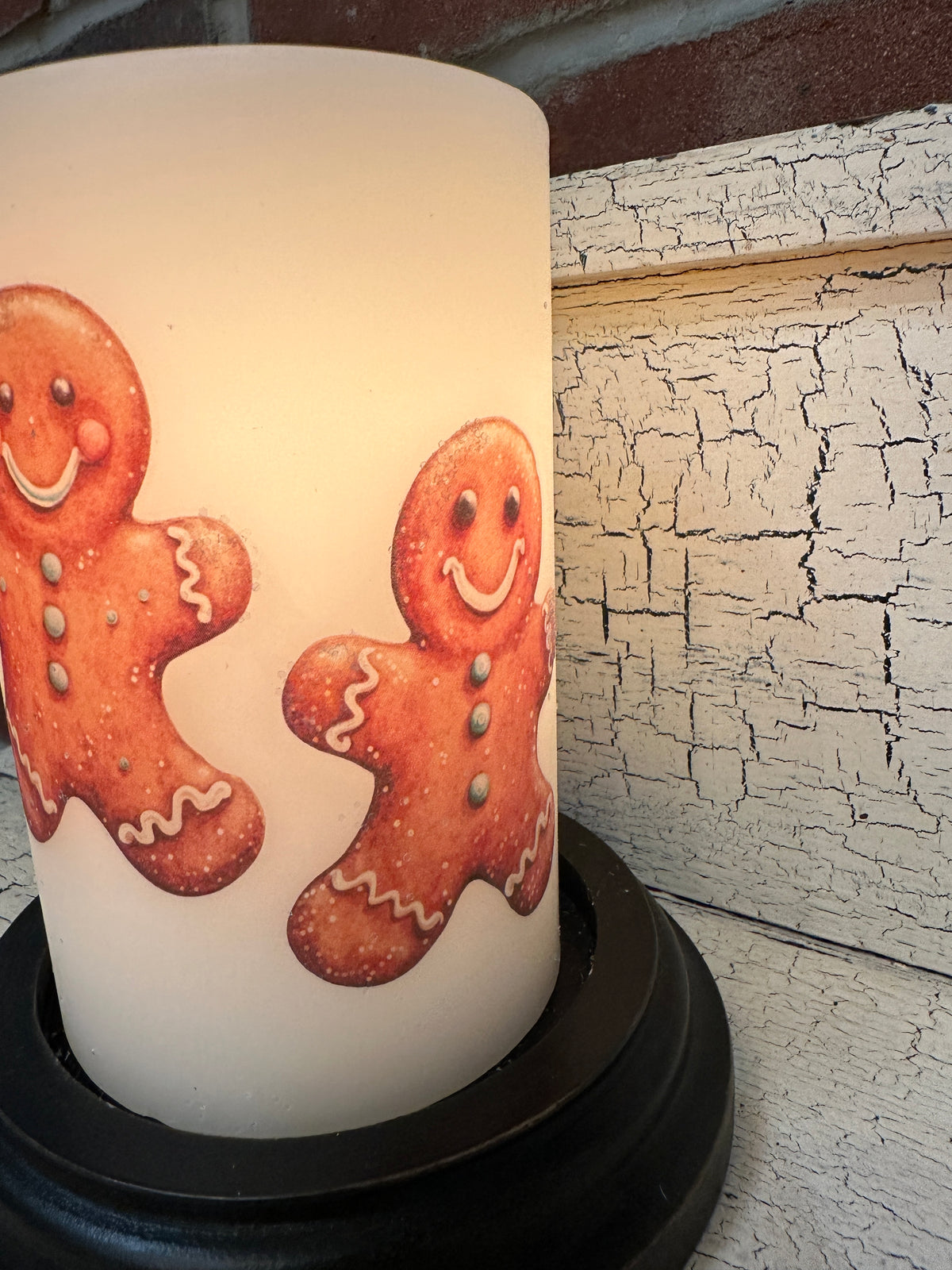 Gingerbread Man Cluster Candle Sleeve