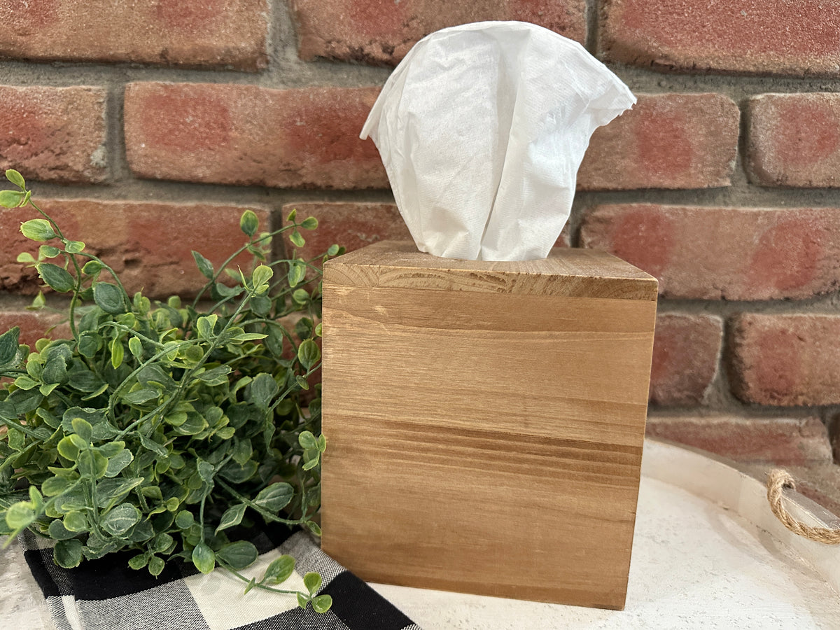 Wood Tissue Holder