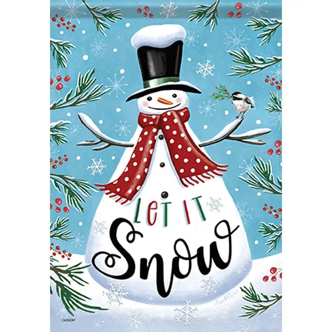 Holiday Snowman Garden Flag