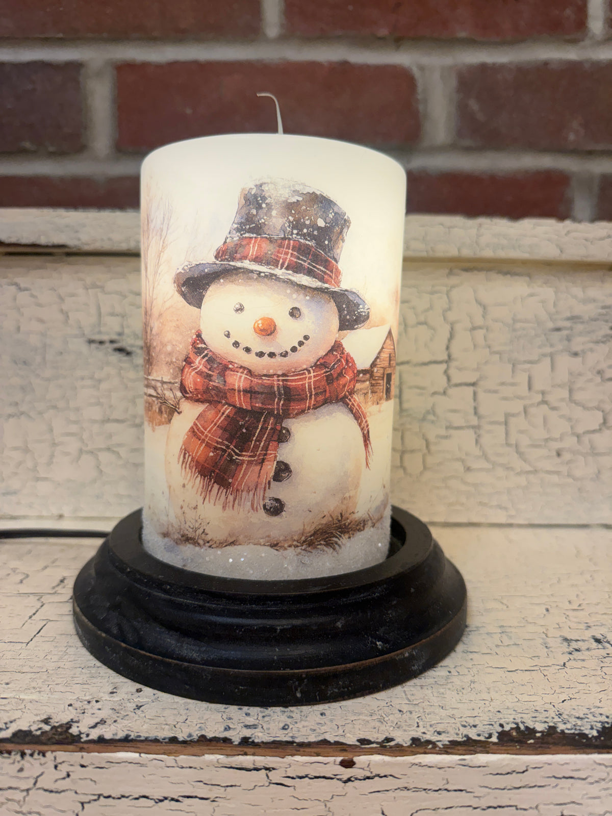Friendly Fred Winter Candle Sleeve