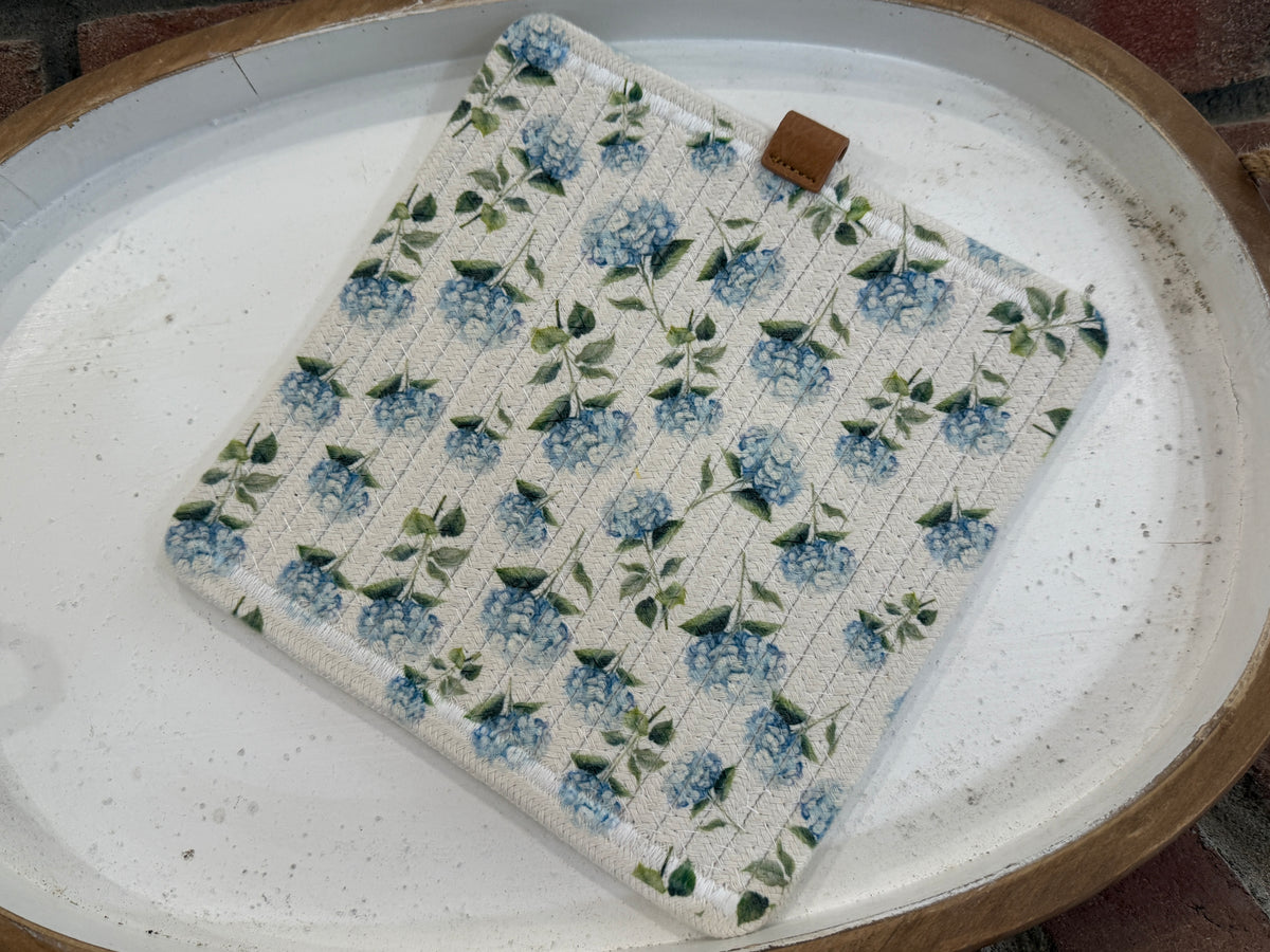 Hydrangea Square Hot Pad