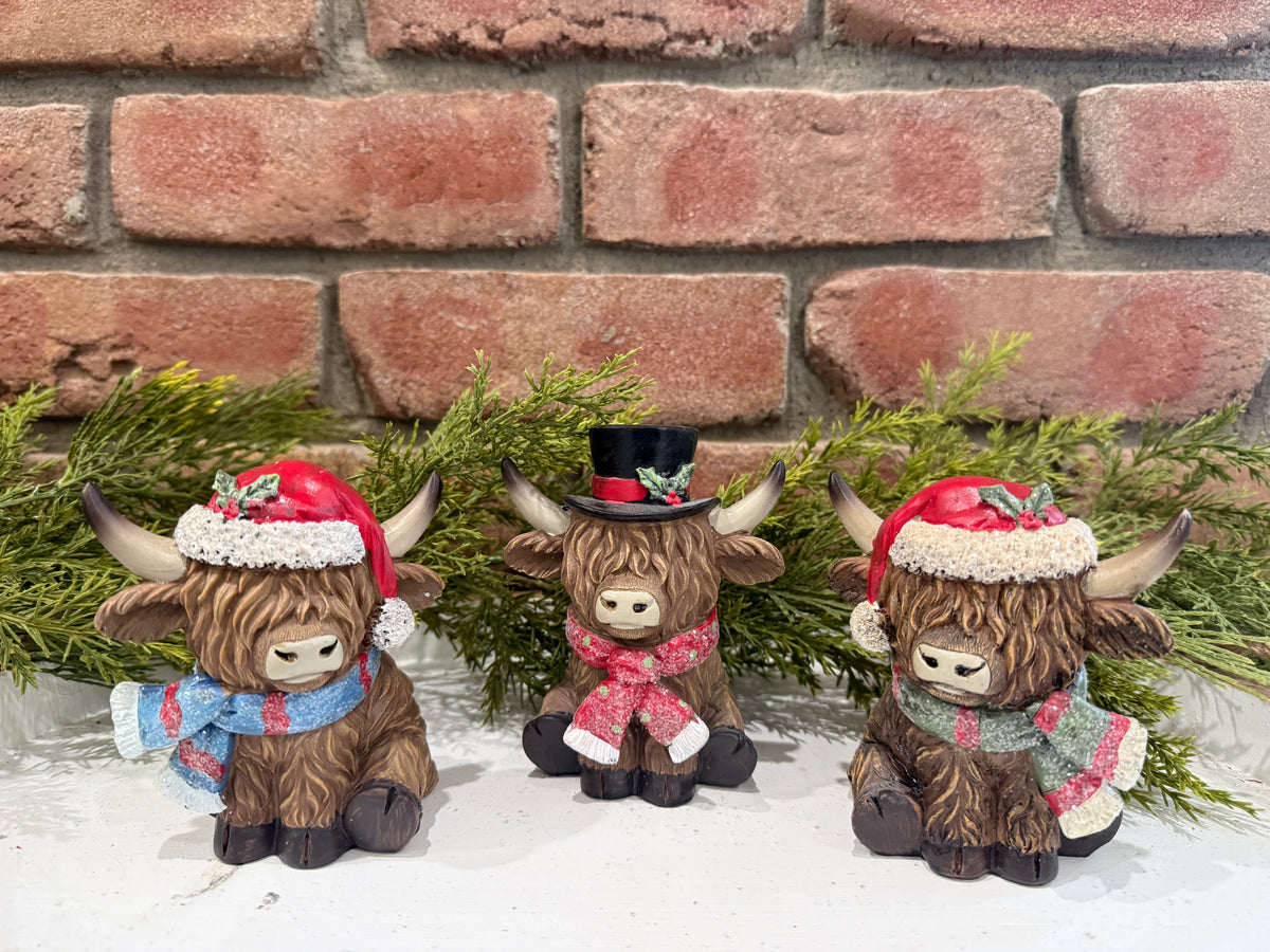 Holiday Highland Cow - 3 Styles