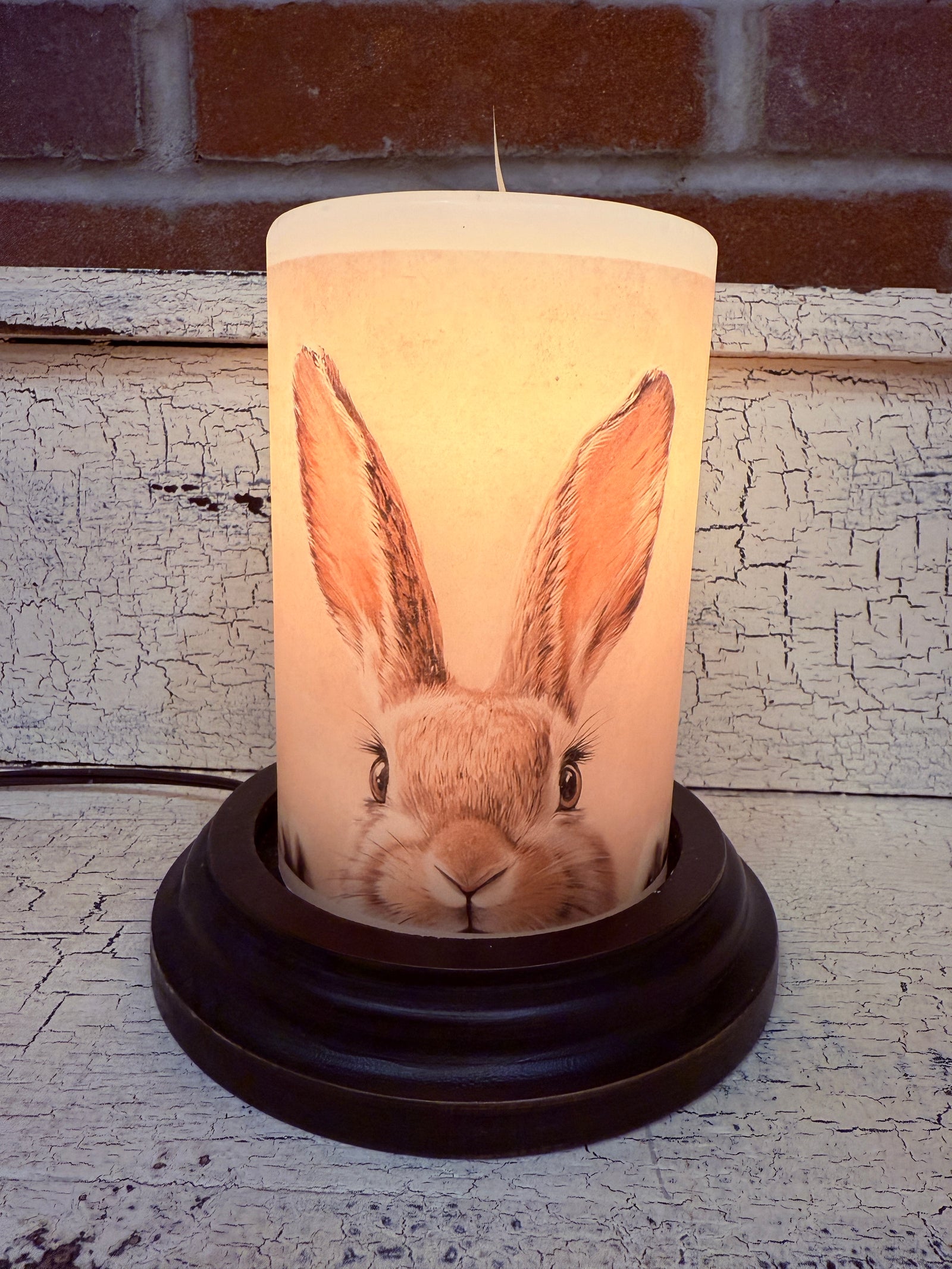 Shy Spring Bunny Candle Sleeve