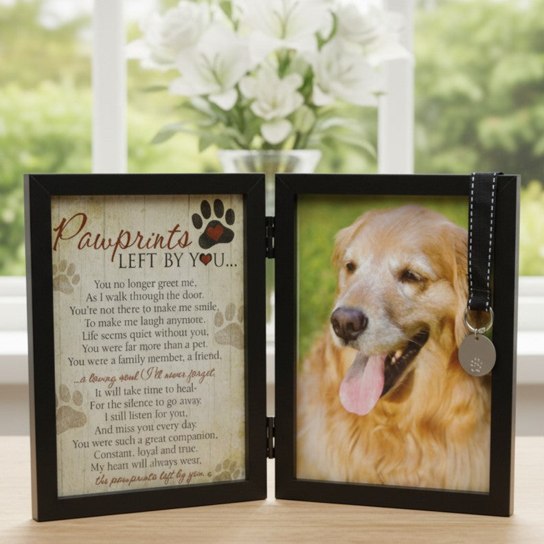 Pawprints Left by You Memorial Frame