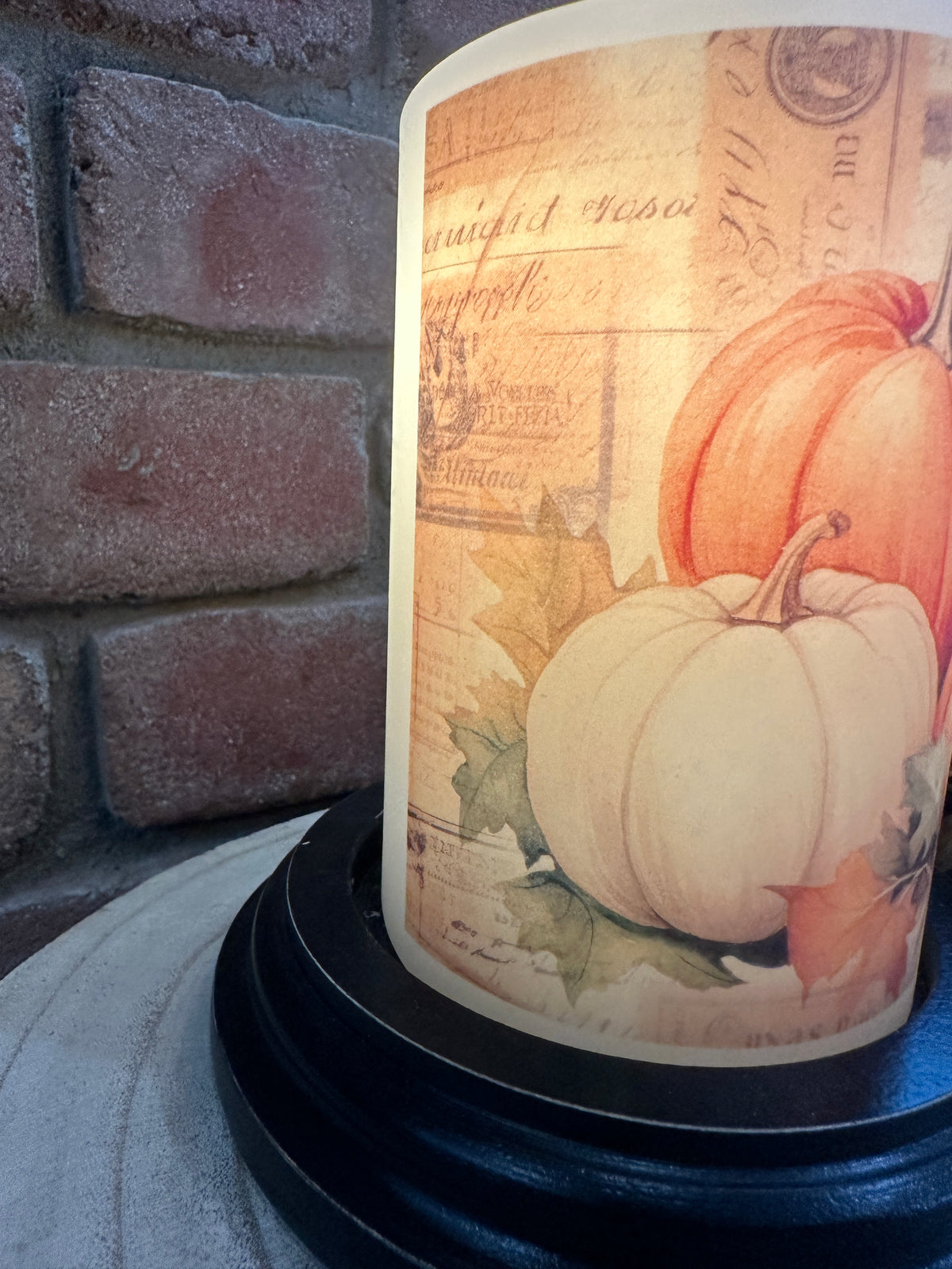 Patch Work Pumpkins Candle Sleeve
