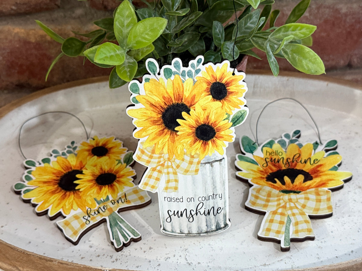Sunshine Sunflower Ornament - 3 Styles