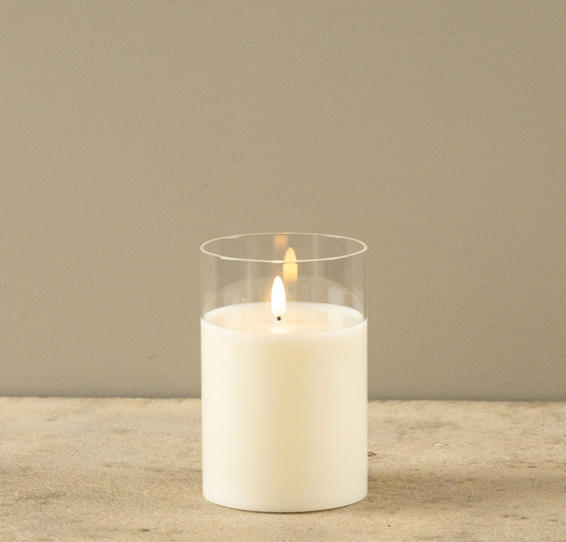 Glass 3D Flame Candle - Two Sizes