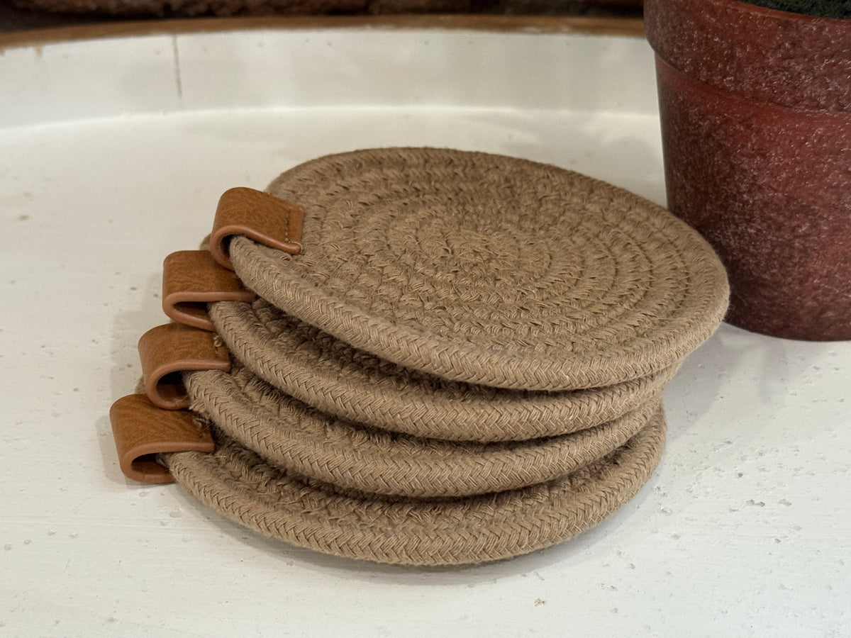 Round Sand Coasters - Set of Four