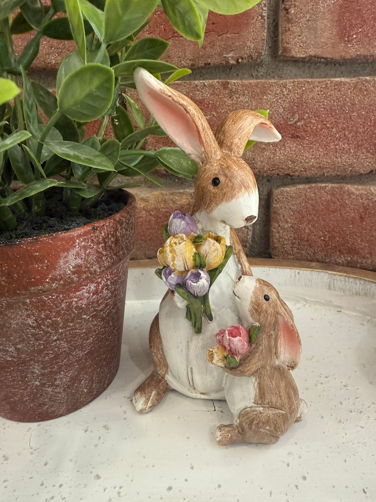 Spring Bunnies with Flowers - 2 Styles