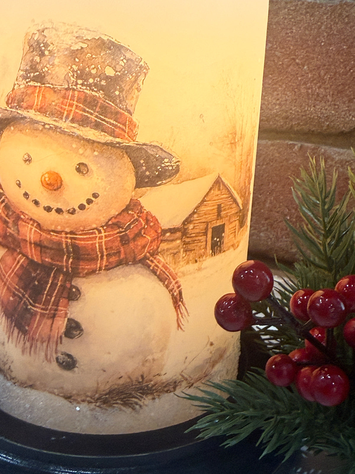 Friendly Fred Winter Candle Sleeve