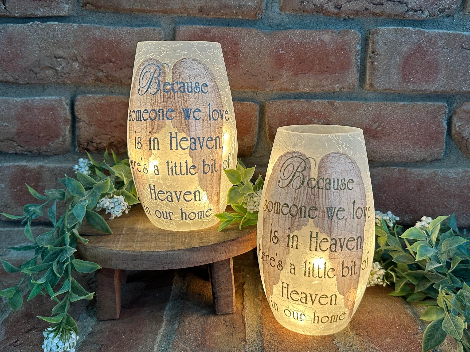 Because Someone We Love Lighted Vase - 2 Styles