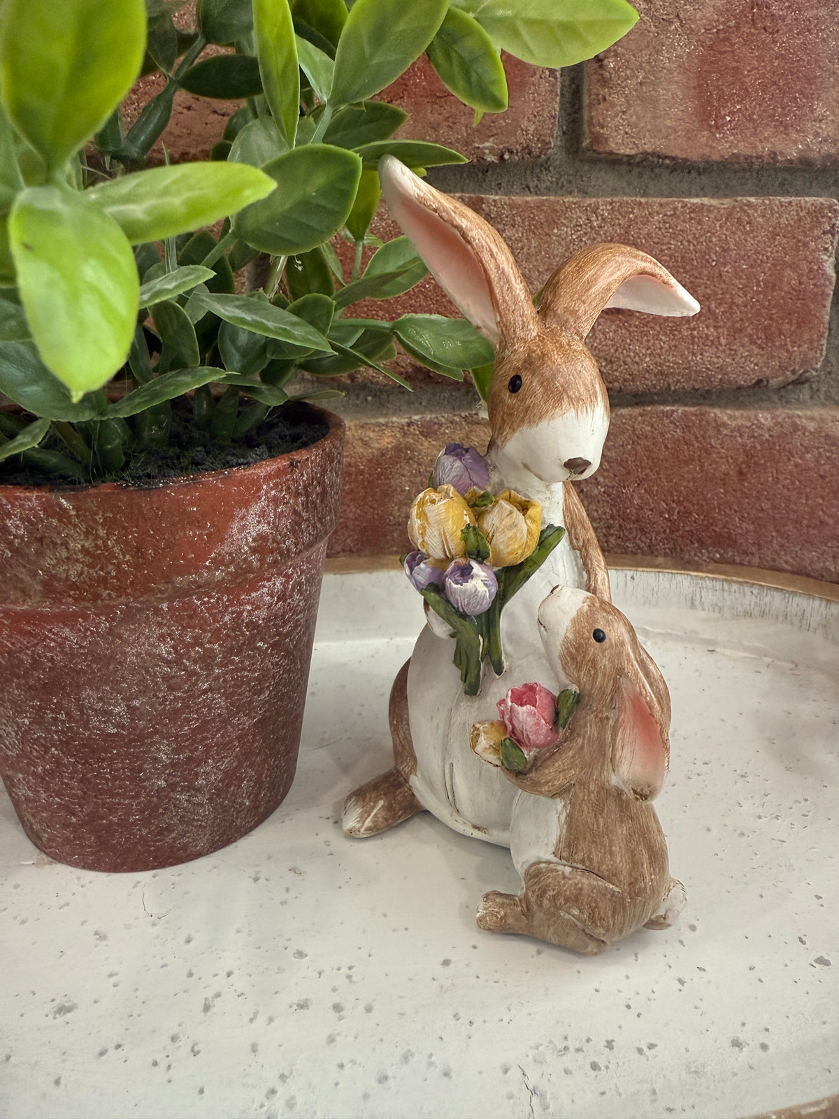 Spring Bunnies with Flowers - 2 Styles
