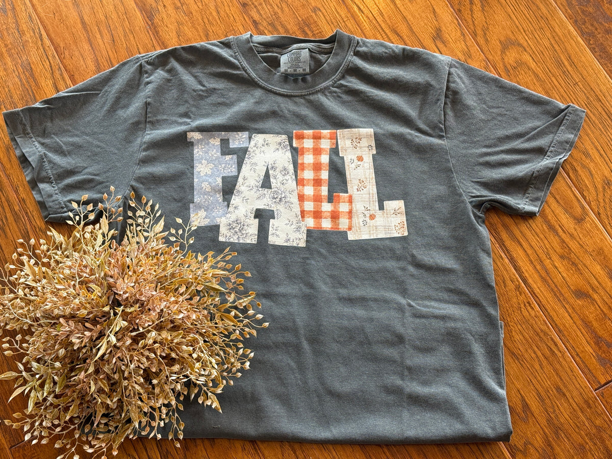 Faux Patchwork Fall Tee