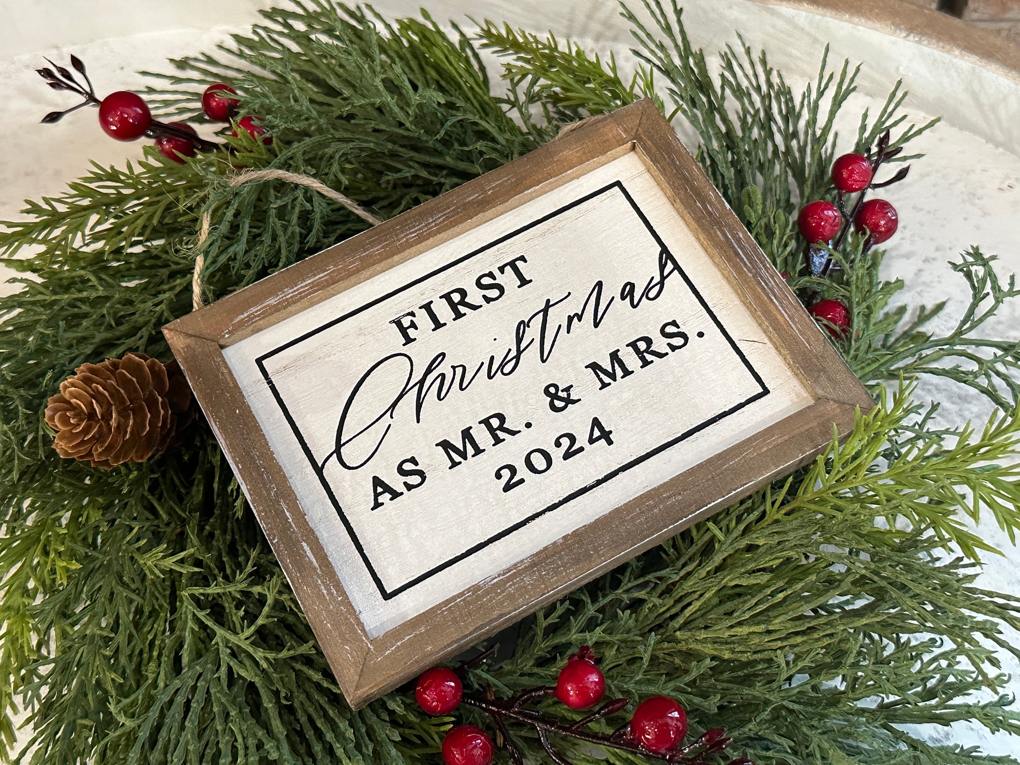 Mr & Mrs First Christmas 2024 Ornament