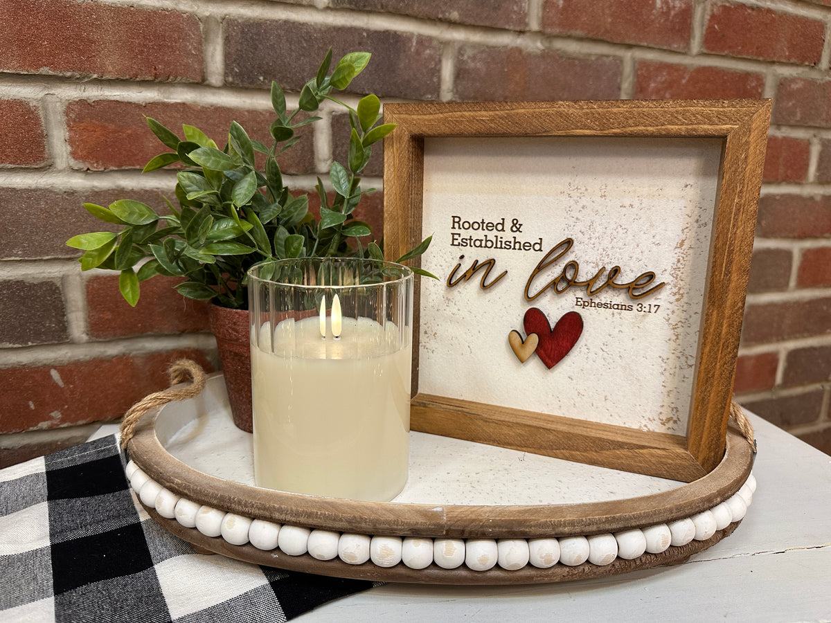 Handmade Rooted &amp; Established Framed Sign