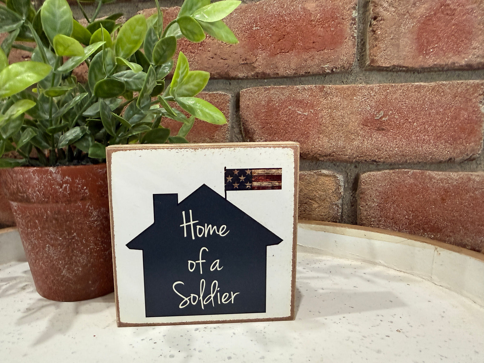 Home of Soldier Wood Sign