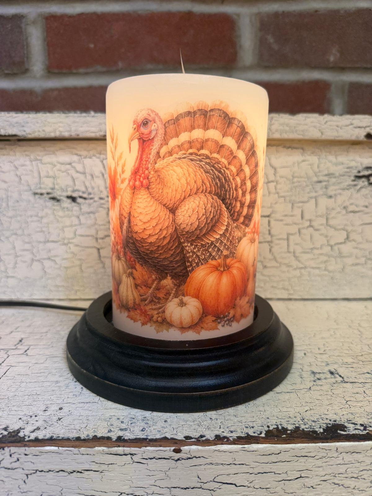 Old Time Turkey Candle Sleeve