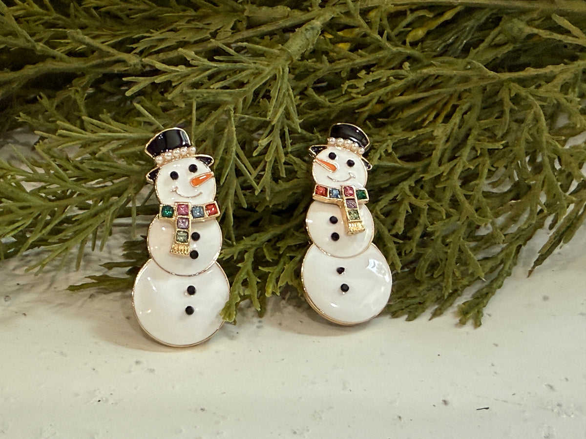 Snowman Dangle Earrings
