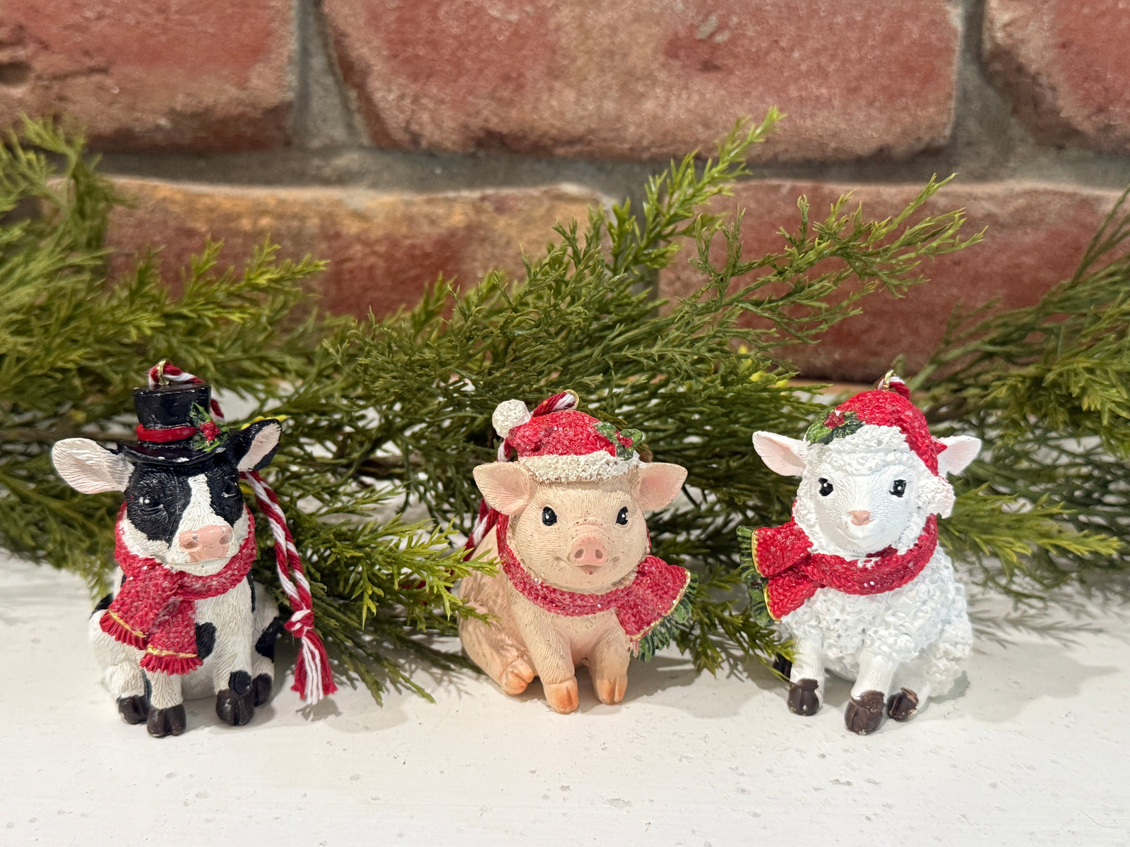 Holiday Farm Animal Ornament - 3 Styles