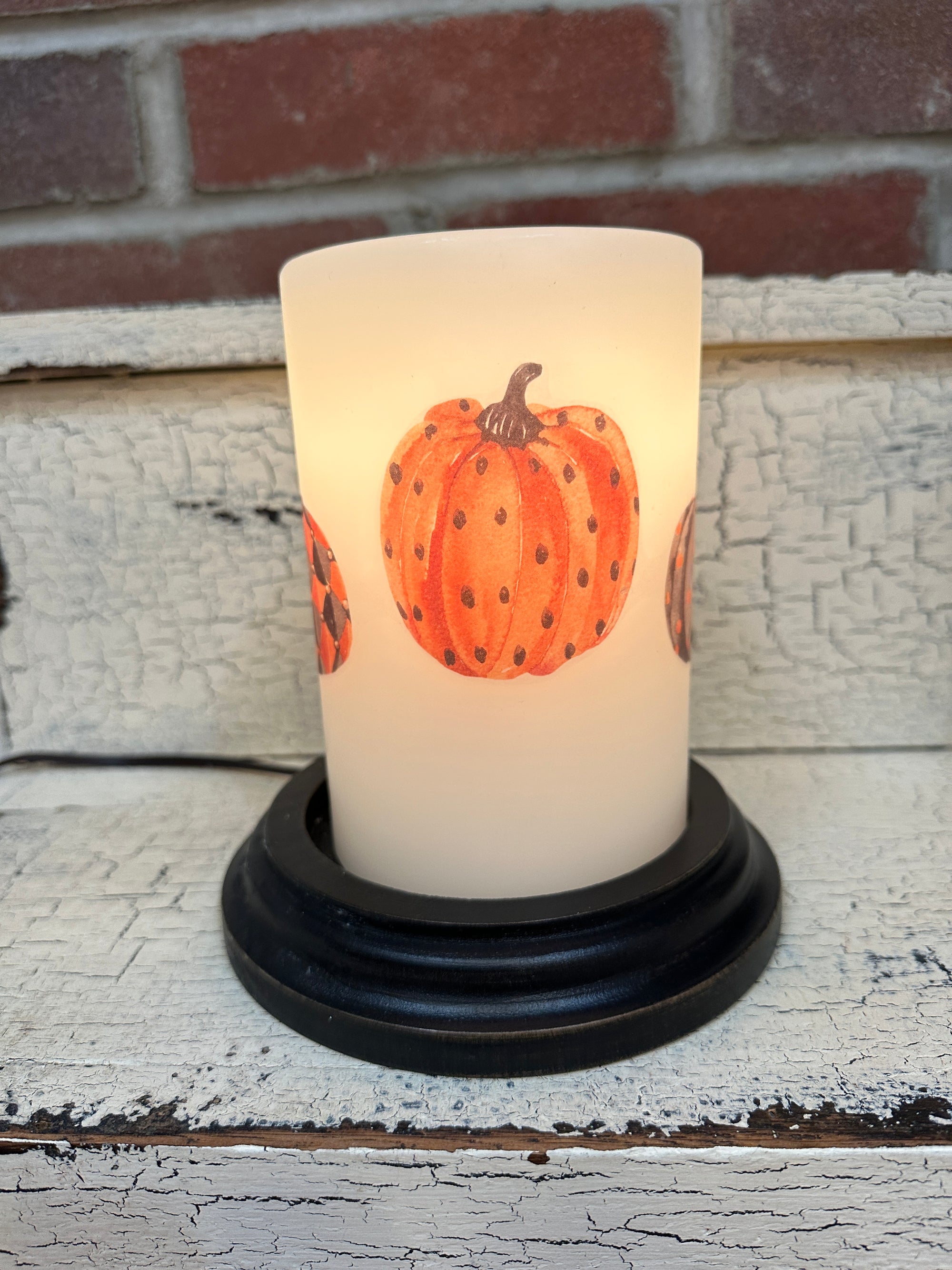 Halloween Pumpkin Cluster Candle Sleeve