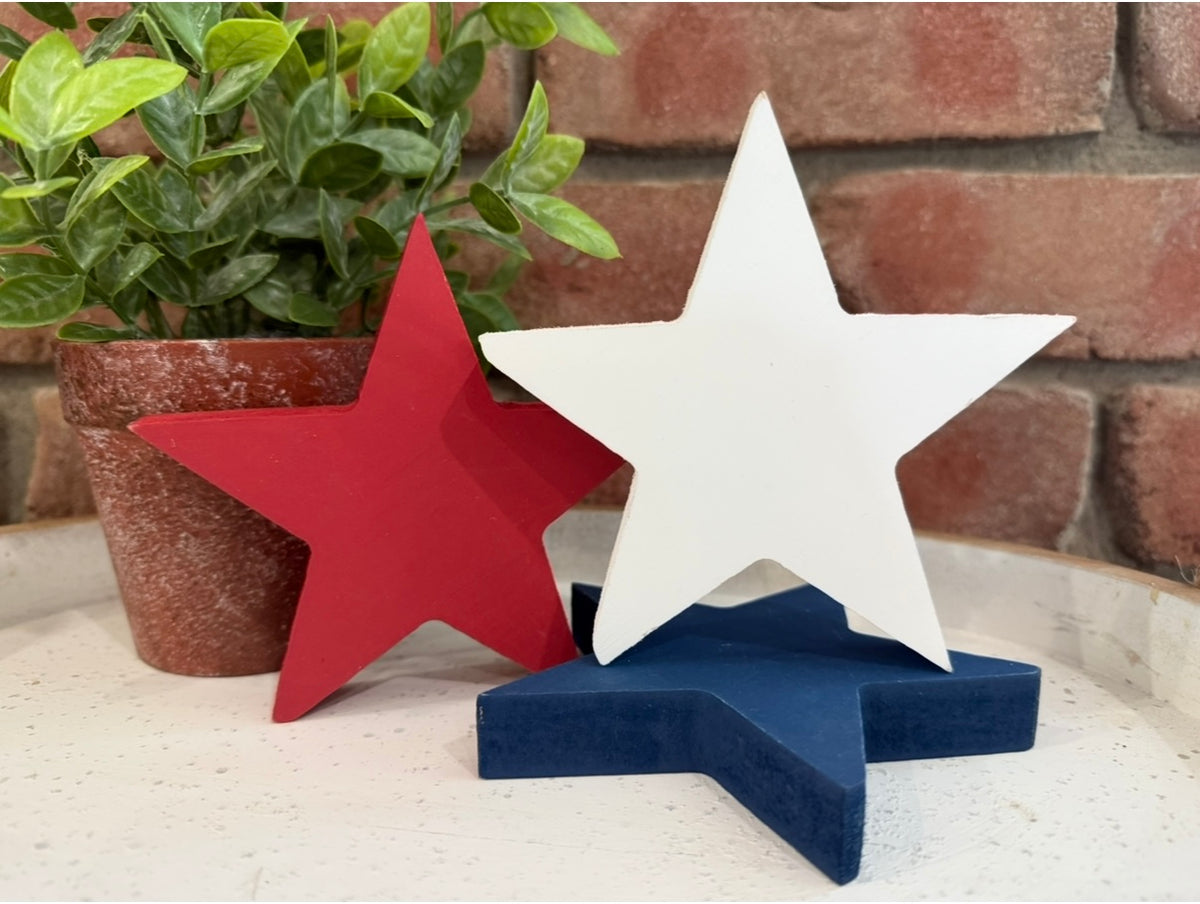 Americana Wood Stars - 3 Colors