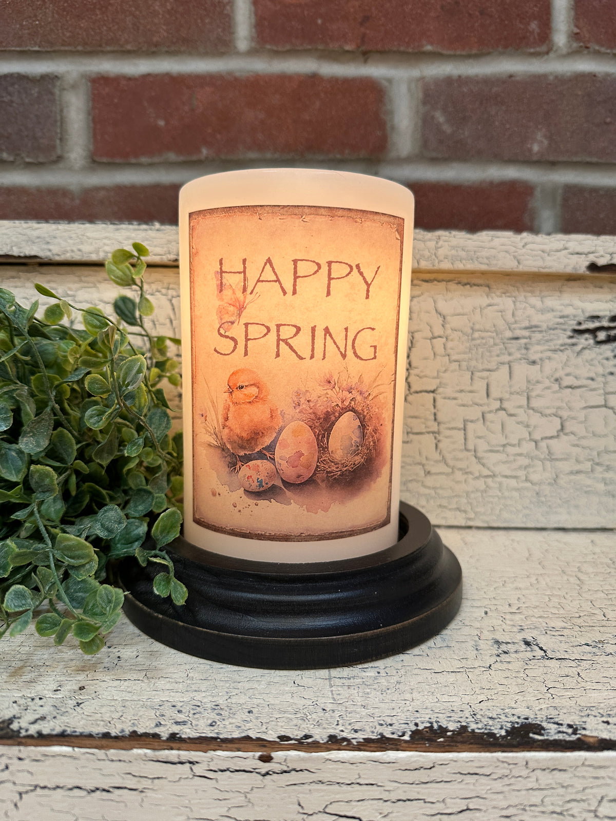 Primitive Spring Chick Candle Sleeve
