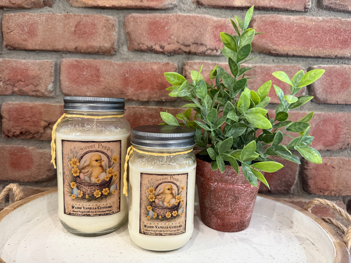 Sweet Peeps Warm Vanilla Custard Jar Candles - 2 Sizes