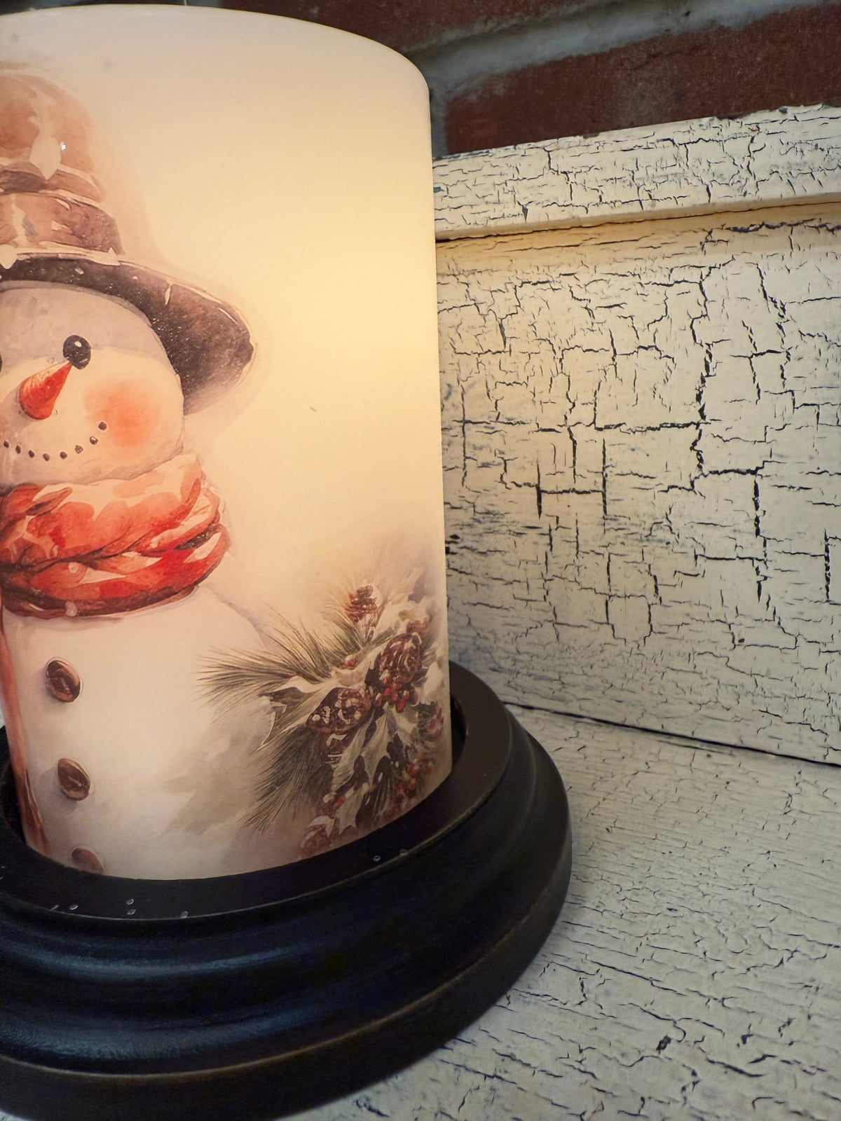 Big Freeze Snowman Candle Sleeve