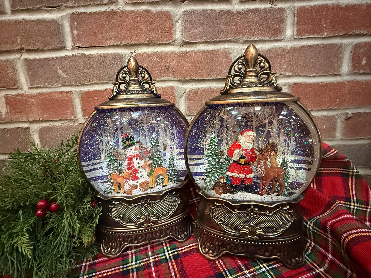 Holiday Lighted Water Globe Lantern - 2 Styles