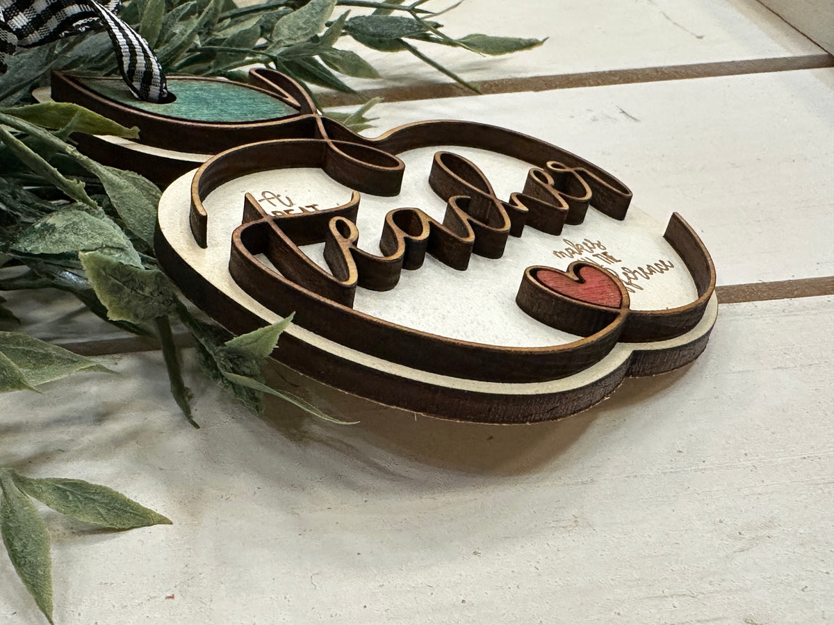 Handmade Teacher Ornament