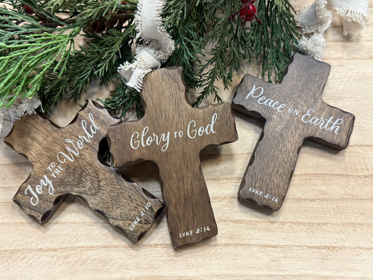 Wood Cross Ornament - 3 Styles