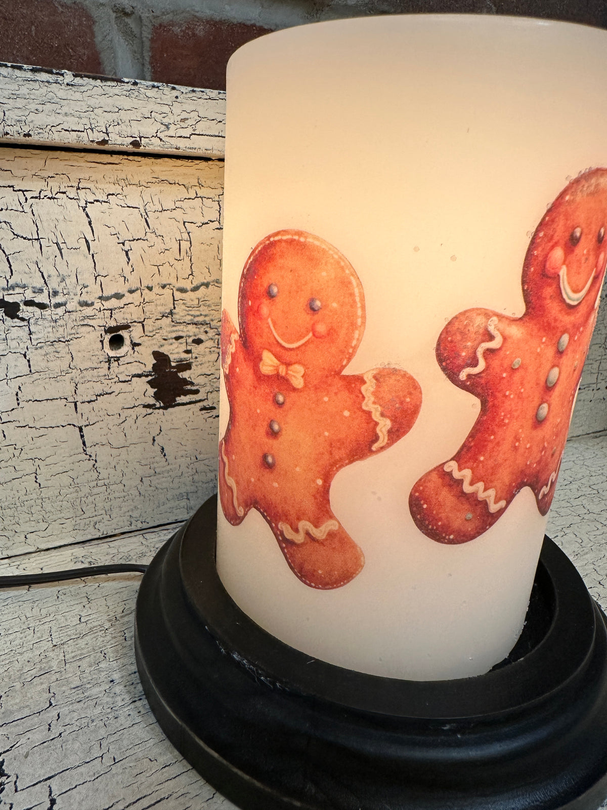 Gingerbread Man Cluster Candle Sleeve