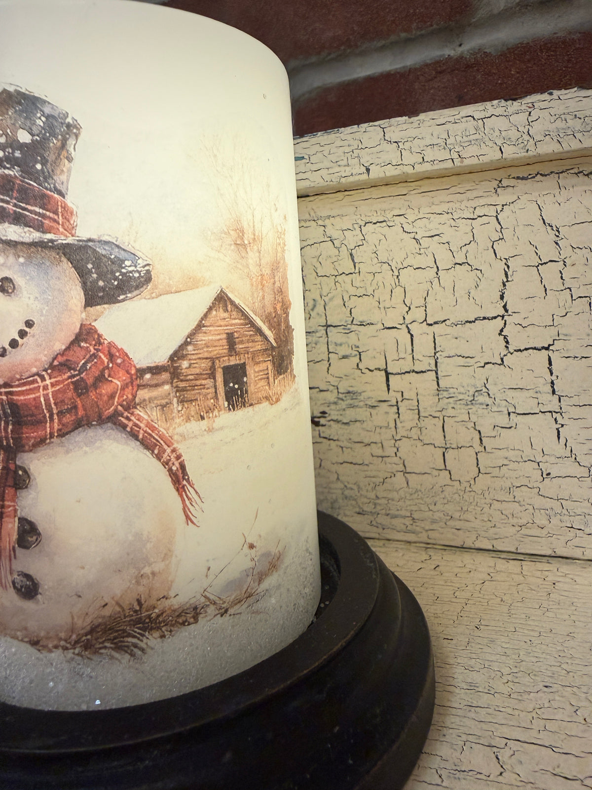 Friendly Fred Winter Candle Sleeve