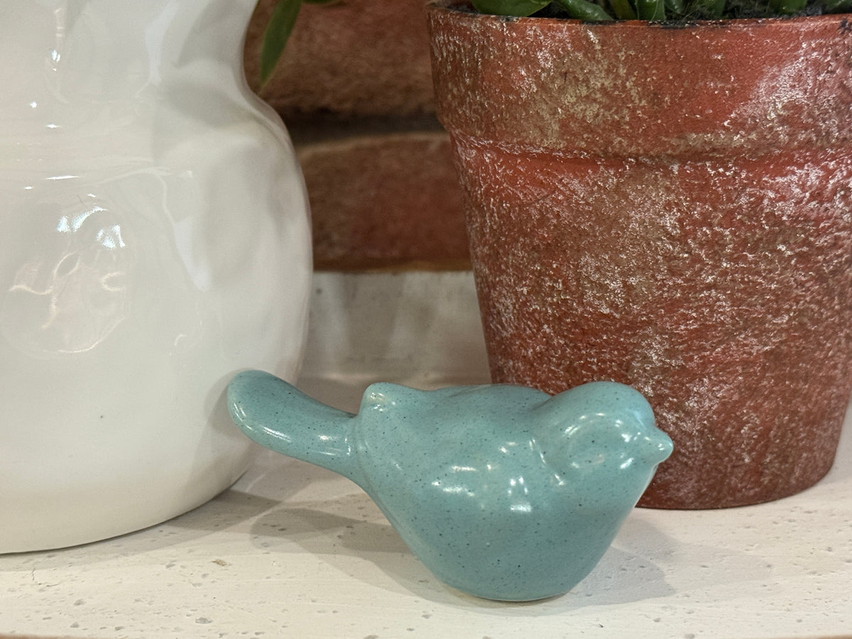 Aqua Ceramic Bird