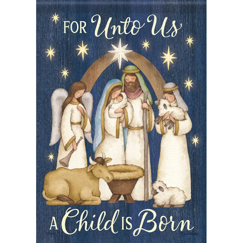 Nativity Garden Flag