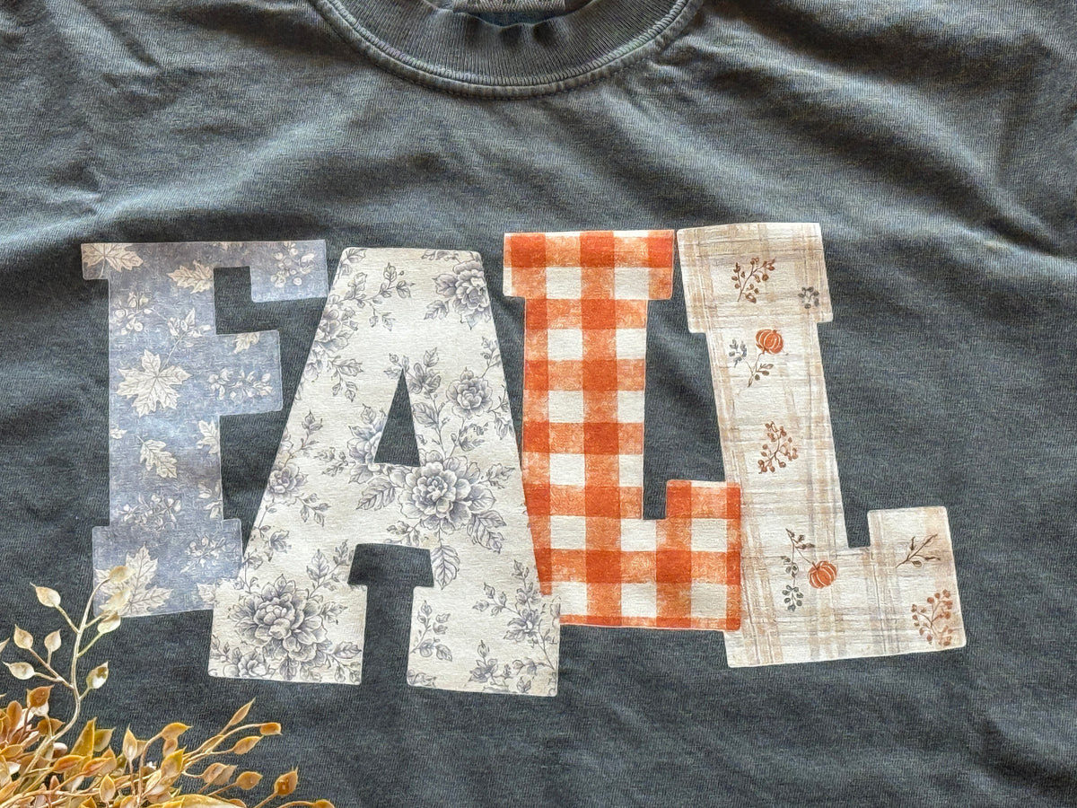Faux Patchwork Fall Tee