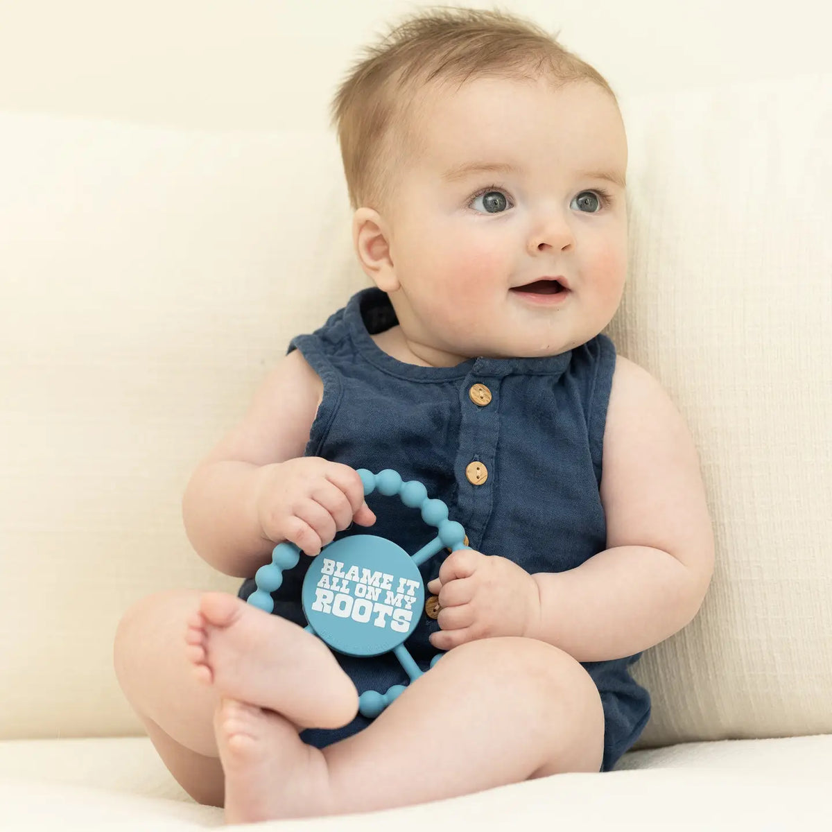 Blame it on my roots happy Teether